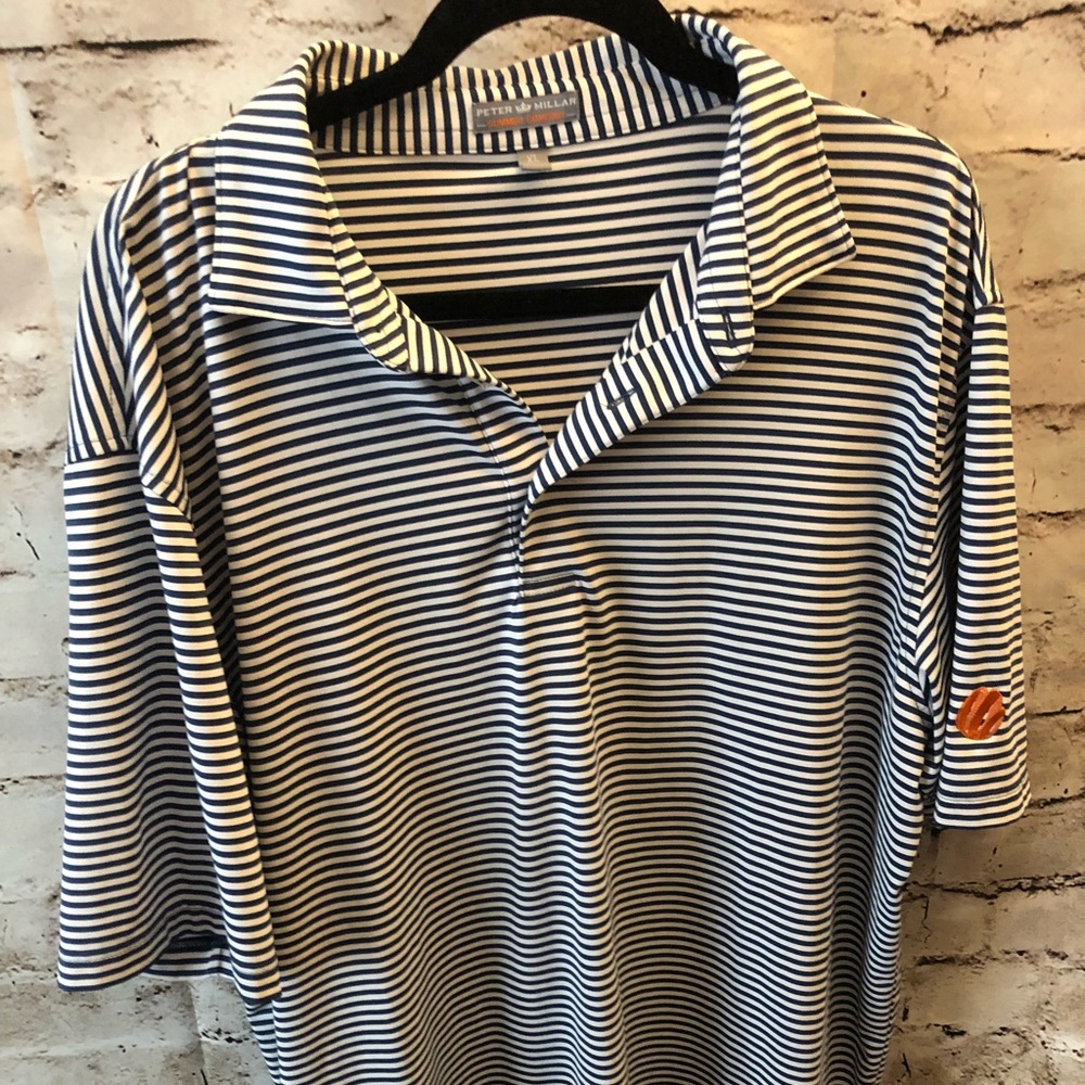 Peter Millar summer comfort Striped gold shirt XL